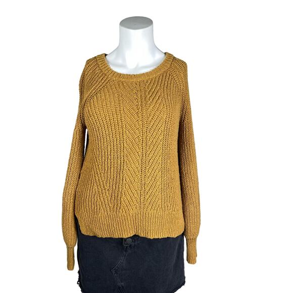 Madewell Sweater Women's XXS Mustard Yellow Pullover Knit (Runs Big) - Picture 5 of 5